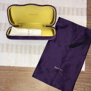 Gucci purple velvet sunglasses case